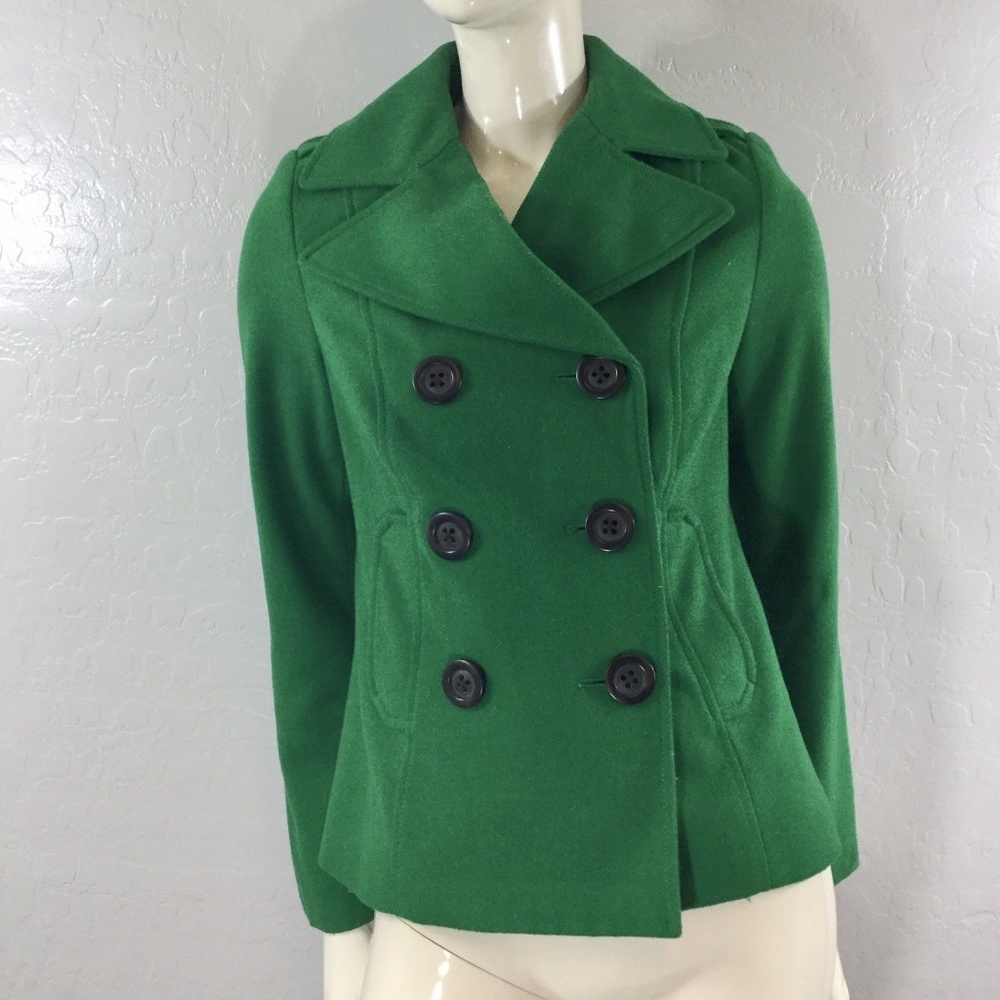 Old Navy Bright Green Pea Coat